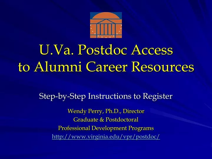 u va postdoc access to alumni career resources