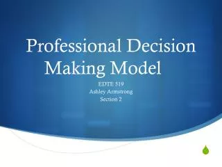 Professional Decision Making Model