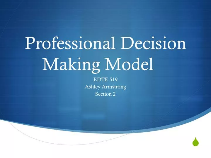professional decision making model