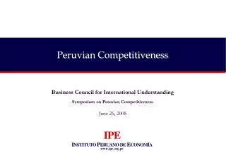 Peruvian Competitiveness
