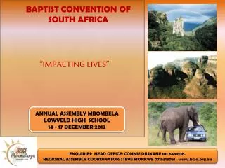 BAPTIST CONVENTION OF SOUTH AFRICA