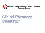 Clinical Pharmacy Orientation - slide 1