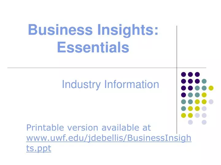 business insights essentials