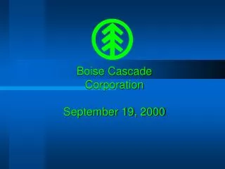 Boise Cascade Corporation September 19, 2000