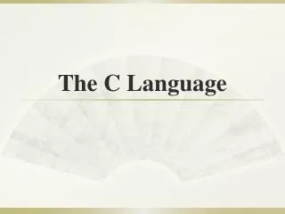 the c language