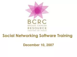 Social Networking Software Training