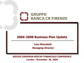 2006-2008 Business Plan Update
