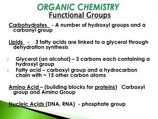 ORGANIC CHEMISTRY