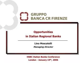 Opportunities in Italian Regional Banks