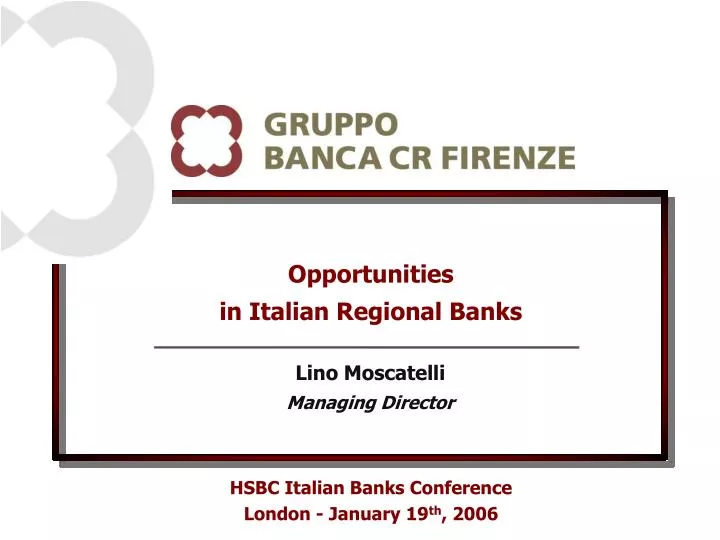 opportunities in italian regional banks
