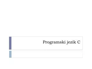 programski jezik c