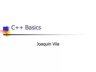 C++ Basics