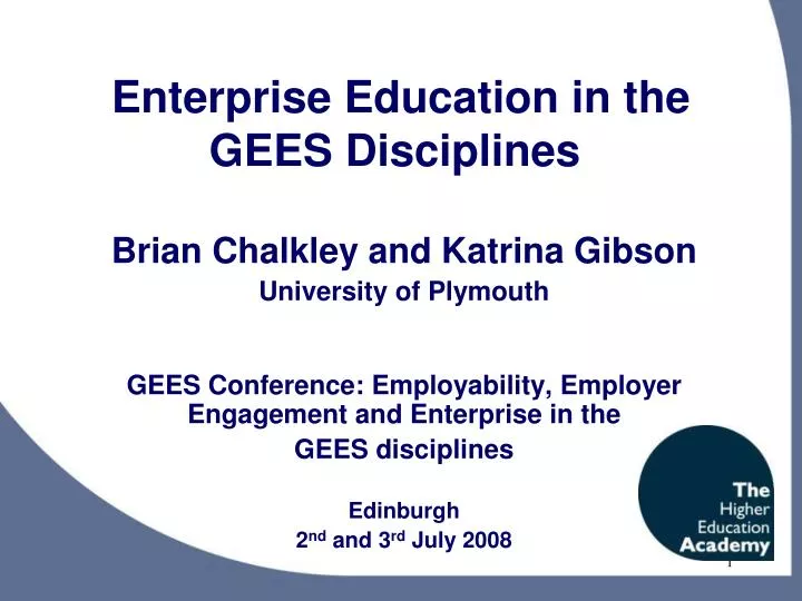 enterprise education in the gees disciplines