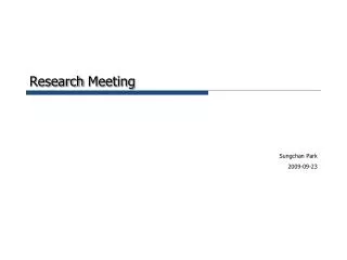 research meeting
