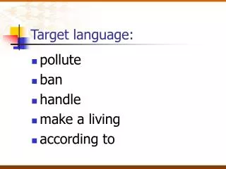 Target language:
