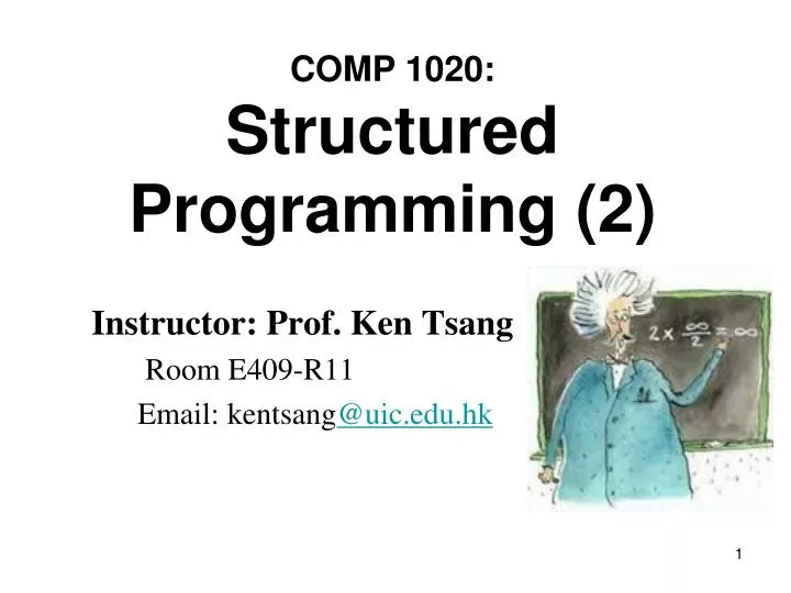 comp 1020 structured programming 2