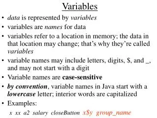 Variables