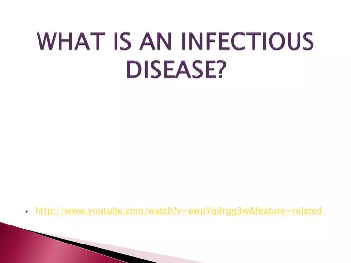 what is an infectious disease