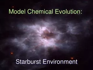 Model Chemical Evolution: