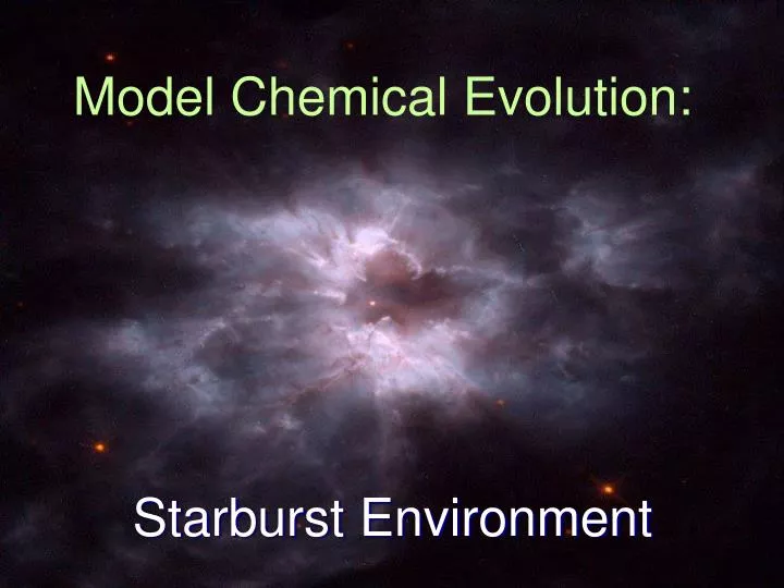 model chemical evolution