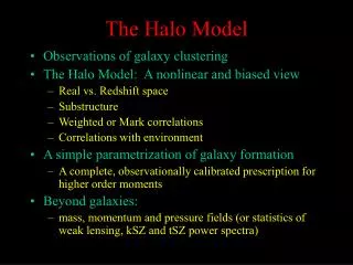 The Halo Model