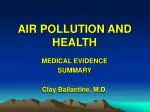 AIR POLLUTION AND HEALTH - slide 1