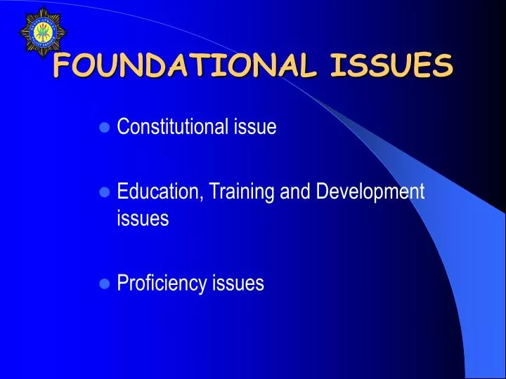 foundational issues