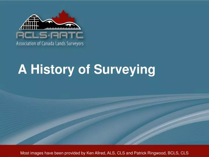 a history of surveying