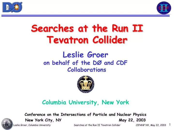 searches at the run ii tevatron collider
