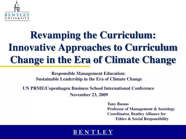 revamping the curriculum innovative approaches to curriculum change in the era of climate change