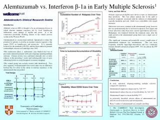 Alemtuzumab vs. Interferon ? -1a in Early Multiple Sclerosis 1