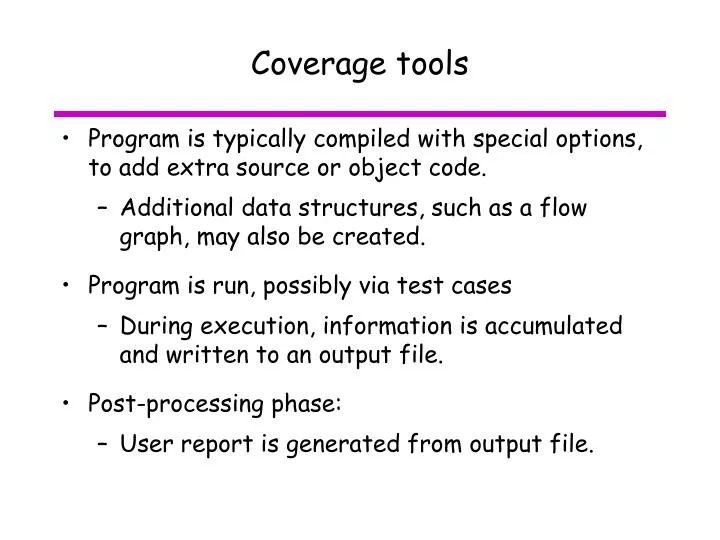 coverage tools