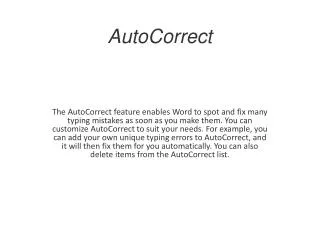 AutoCorrect