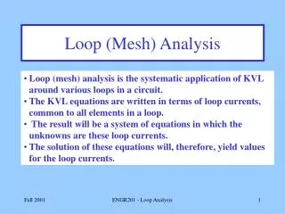 Loop (Mesh) Analysis