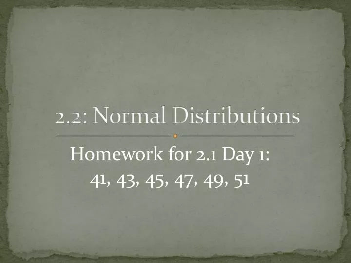 2 2 normal distributions