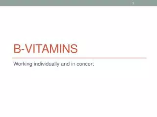 B-Vitamins