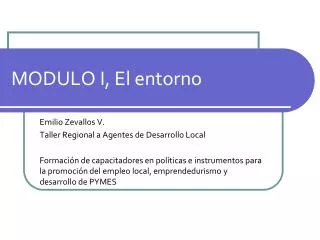 modulo i el entorno