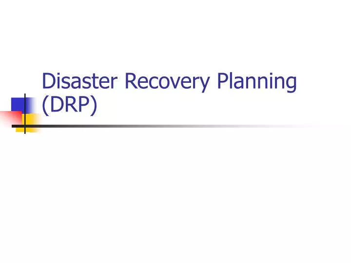 disaster recovery planning drp