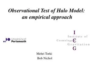 Observational Test of Halo Model: an empirical approach