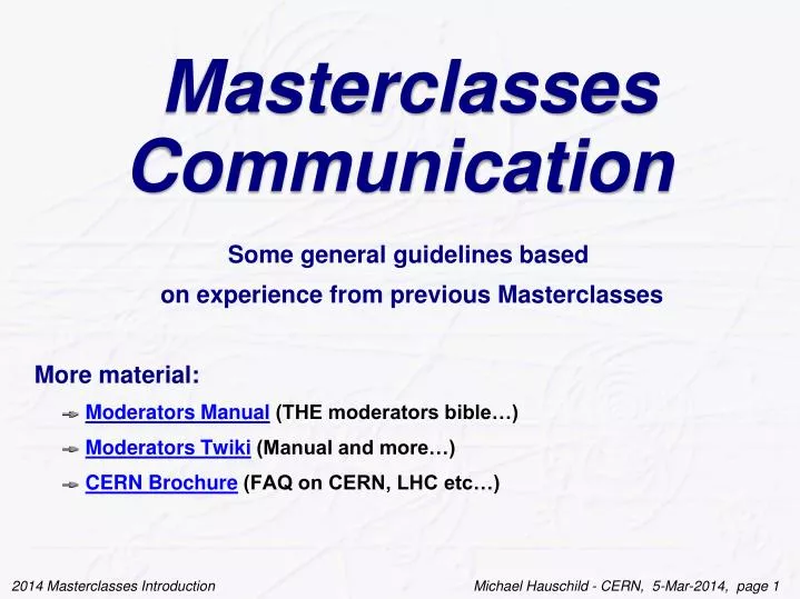 masterclasses communication