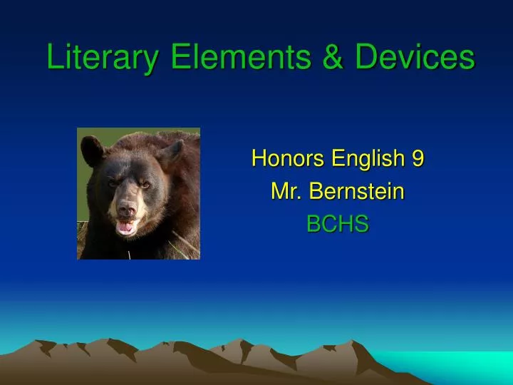 literary elements devices