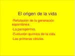 El origen de la vida - slide 1