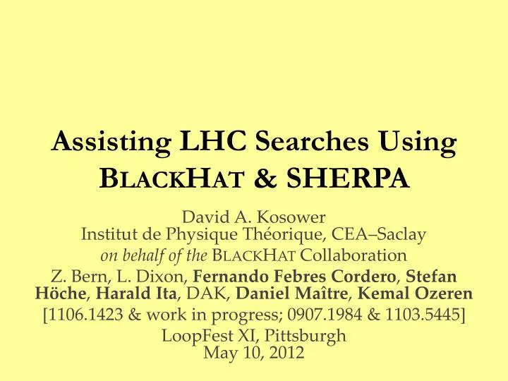 assisting lhc searches using b lack h at sherpa