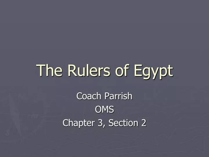 the rulers of egypt