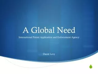 A Global Need