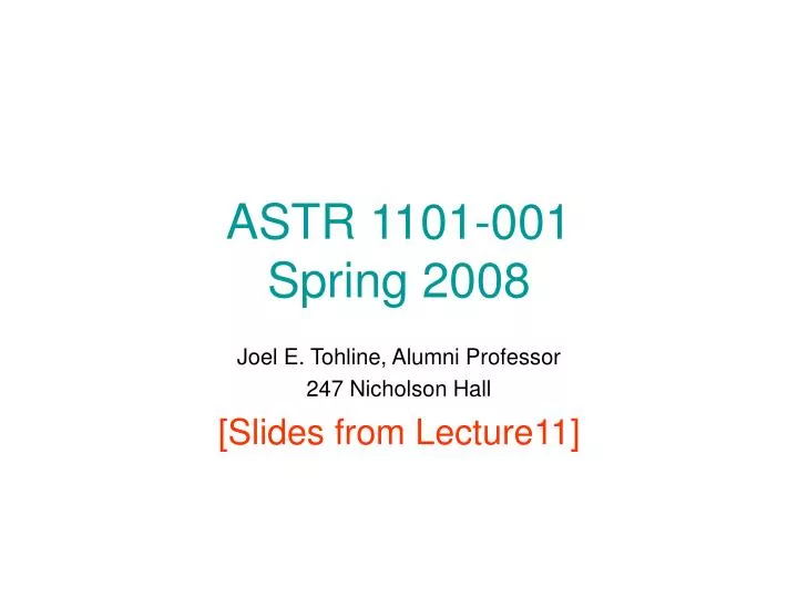astr 1101 001 spring 2008