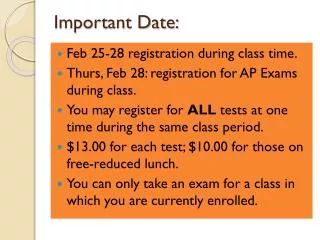 important date