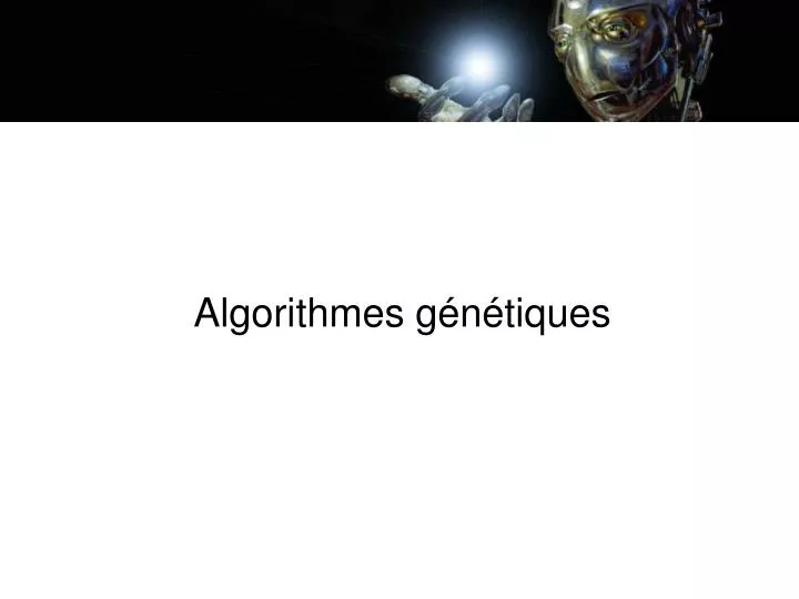 algorithmes g n tiques