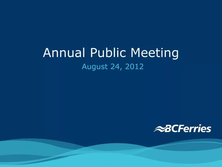 annual public meeting