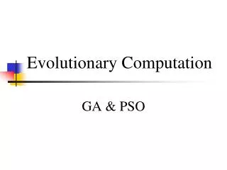 evolutionary computation
